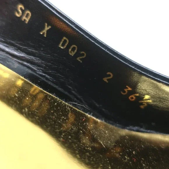 Valentino One Stud Slingback Pumps Black Patent Leather Size 36.5 NEW - Picture 9 of 10